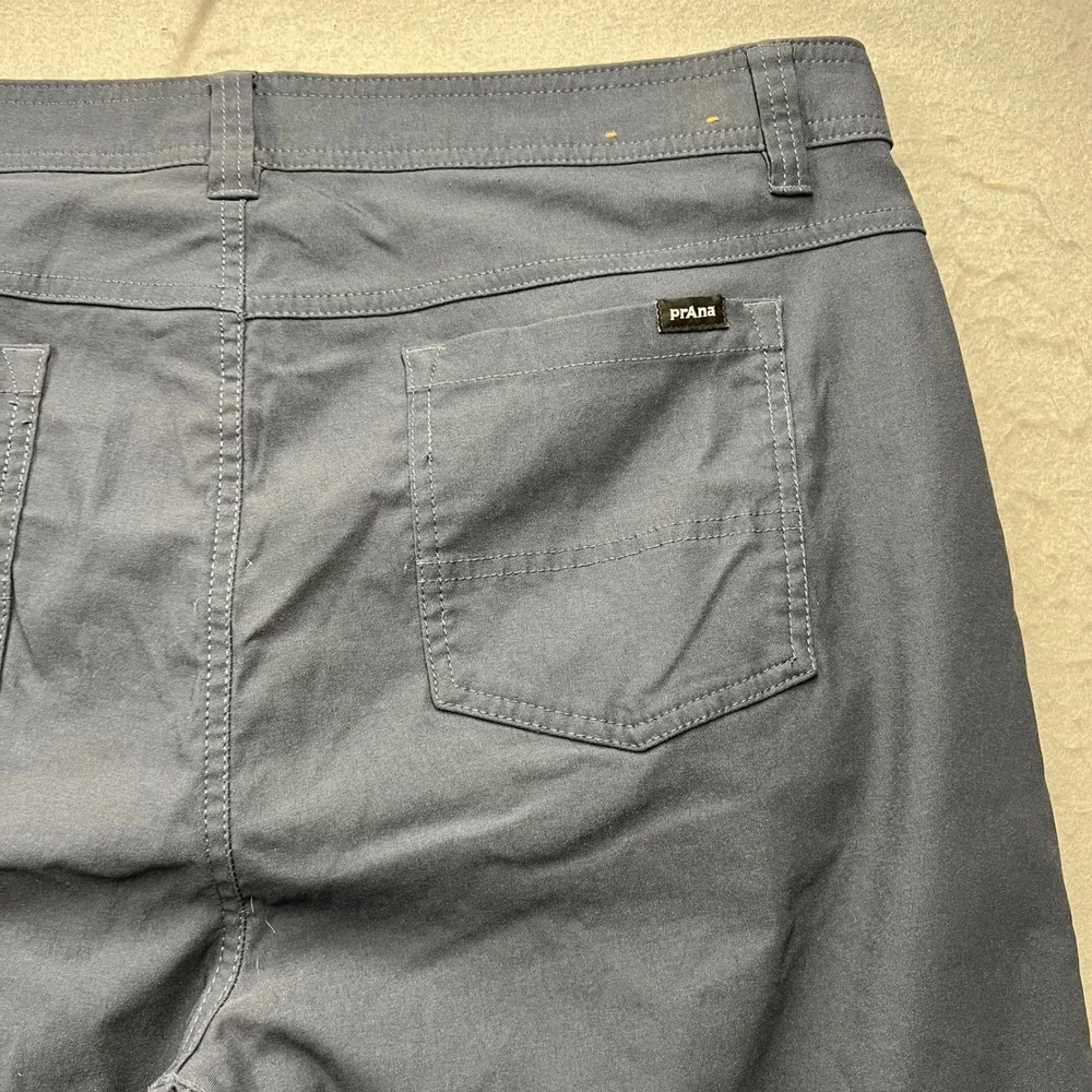 Prana Slim Fit Pants Mens 38x32 Charcoal Gray Outdoor Casual Trousers 2374